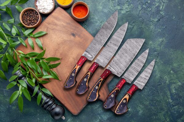 Damascus Knife Set