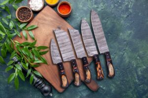 Damascus Knife Set