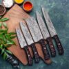 Damascus Knife Set
