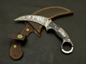 Hand Forged Damascus Steel Karambit Knife
