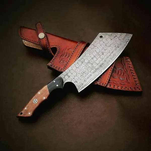 Handmade Damascus Cleaver