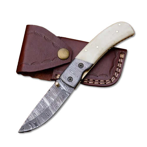 Damascus ​Bone Handle Knife​